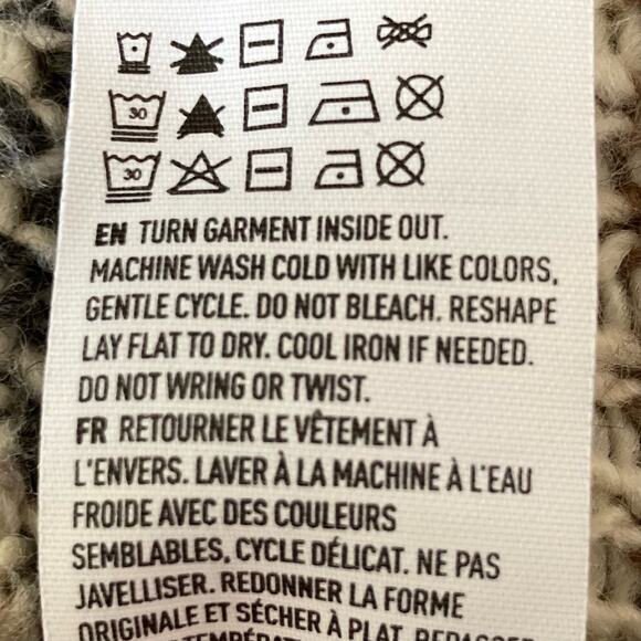 American Eagle Pullover Sweater Wool Blend Scoop MED Aztec Western Cowgirl - Picture 9 of 9